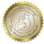 The gold HypnoBirthing emblem is a sign of both credibility and professionalism